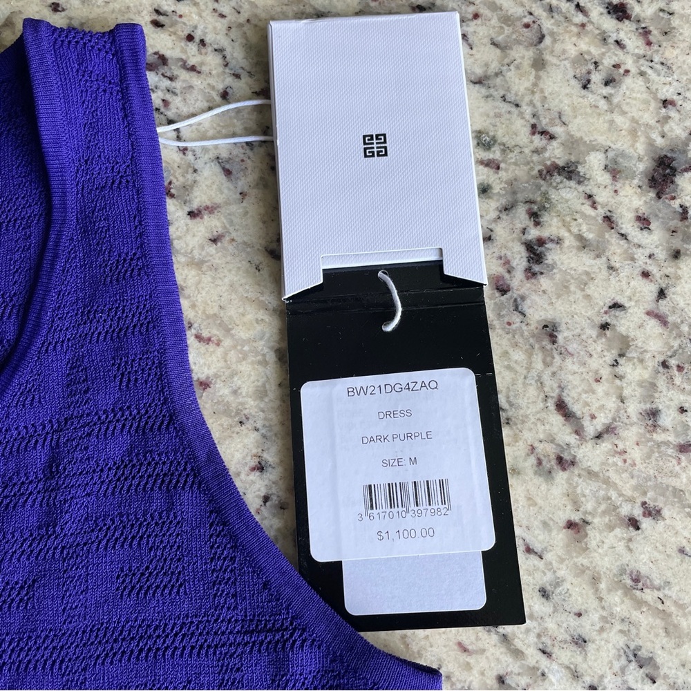 Givenchy 4G Monogram Jacquard Knit Tank Top Dress in Dark Purple NWT! - Picture 9 of 9